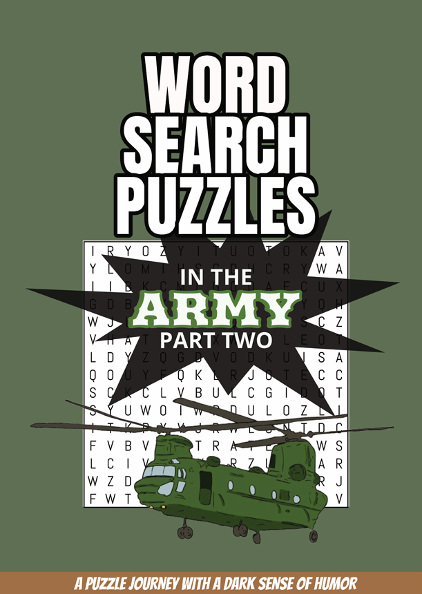 Nerdy Skull In The ARMY Part 2 Word Search Puzzle Book